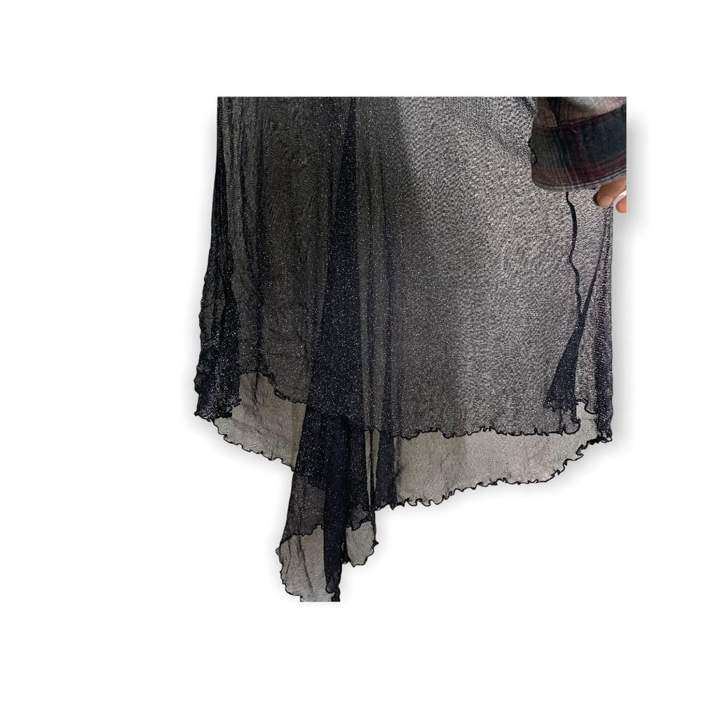 Dreamgirl Metallic Halter Sheer Full Length Dress Medium - Picture 3 of 11